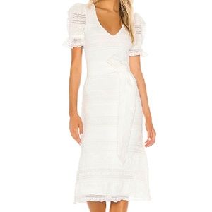 Quinn Midi Dress in White Tularosa